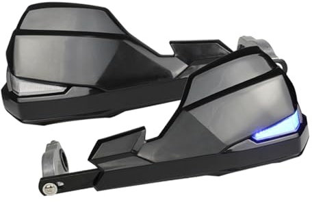 Lenkerschutz Universal 2 Stück Lenker Handschutz Kit mit Lampe mit Blinker Licht Zubehör Motorrad Windschutz Griff Handschützer