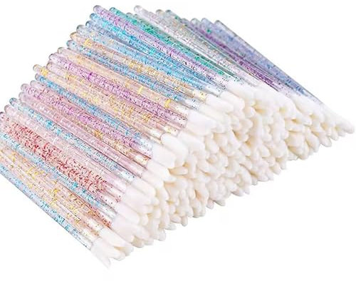 500 Stück Lippenpinsel, BetterJonny Kristallfarben Make Up Lippenstift Pinsel Lipgloss Concealer Pinsel Lippenstift Stab Applikator Lippenapplikator Werkzeug für Perfekt Lippen Makeup (5 Colors,9cm)