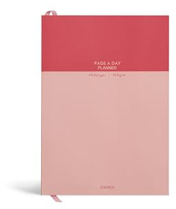 Papier Undatierter Tagesplaner – Rosa | fester Einband, A5-Notizbuch, Tagebuch, persönliche und geschäftliche To-Do-Listen schreiben und Prioritäten organisieren, inklusive Checkliste für Tag pro