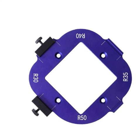 Router Corner Radius-Vorlage, 4 in 1 Aluminium-Legierung, Winkel, Positionierungsvorlage, Holzbrett, Bogen, Cutting Hilfswerkzeug, tragbar, Eckradius, Positioning Jig für präzise Holzarbeitsprojekte
