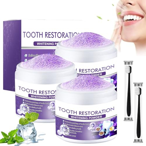Polvere Minerale Per Il Restauro Dei Denti,Oyikey Teeth Restoration,Polvere Minerale Per La Salute Dei Denti,Polvere Per Il Restauro Dei Denti,Efficace Nel Rafforzare Denti E Gengive (3 pz)
