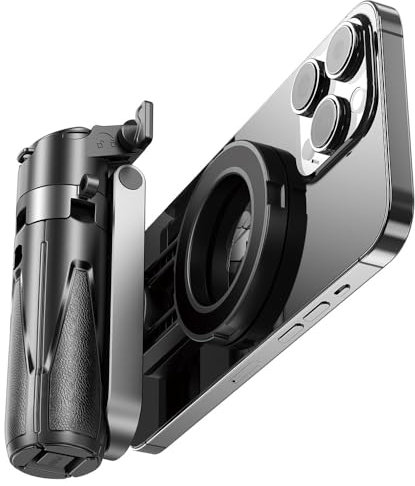 OneNine Bastone magnetico per selfie stick per smartphone e selfie stick con telecomando, allungabile, girevole, a freddo, treppiedi da viaggio compatto, Tripod per iPhone/Android
