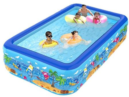 Piscina Gonfiabile 120 x 83 x 34CM, Biliardo con le palline Spazio Ampliato per Bambini Neonati e Animali Domestici, Gioco Acquatico Estivo con fondo Antiscivolo