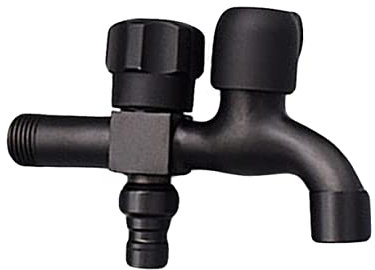 NUOBESTY Multifunktionales Wasserhahnventil Dual Use für Waschmaschine und Spülmaschine Abschaltbar für Bad Verchromt Rostfrei Einfach