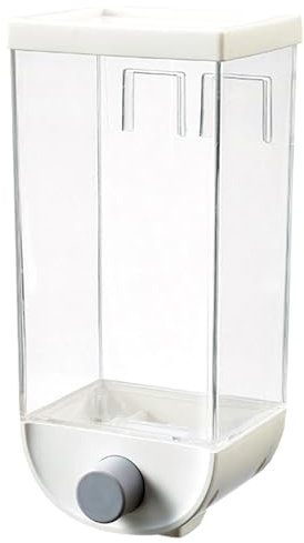 Distributeur de nourriture sèche de 1500 ml, sans clous, distributeur de céréales mural de cuisine, organisateur pour céréales, mélanges, bonbons, granola, noix, haricots, riz, pâtes