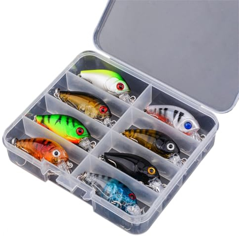 Qsvbeeqj 8pcs Minnow Pesca Cebos Wobbler Artificial Hardköder Swimbait Crankbaits Accesorios Minnow Swimbaits Tackle Tackle