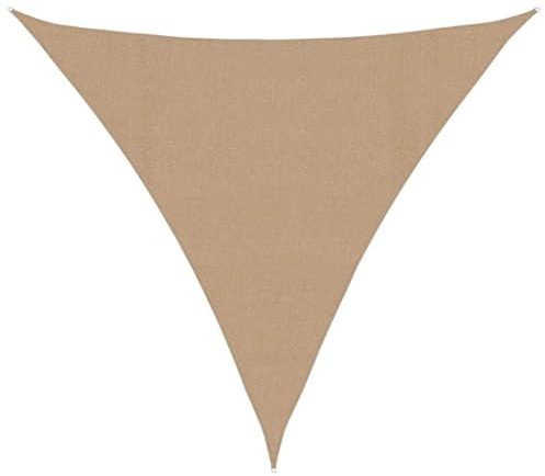ANNLERA Dreieck Sonnensegel 5x5x5 M Taupe Aus Hdpe, Ca. 90% Uv-Schutz, Wind- Und Wasserdurchlässig, Mit Seilen