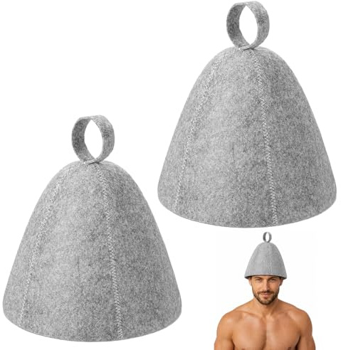Two Sauna Caps for Steam Room Sessions,Insulated Sauna Accessories,Adjustable Headwear for Thermal Protection, Cotton Lined Design for Comfortable Wear, Enhanced Heat Retention Features