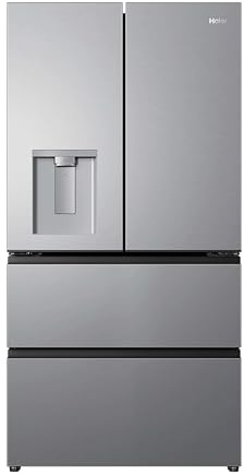Haier Horizon Collection HFR59F18CWMM - frigorífico multidoor French Door 700L, Clase C, 35 dB, Total No Frost, Inverter, dispensador de agua, ABT antibacterias, Metal Fresh Tech, Inox