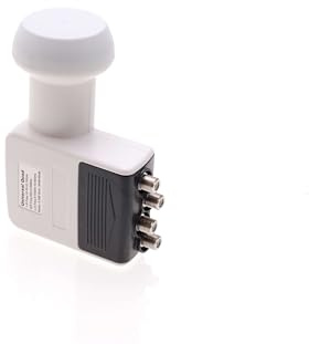 Universal Quad LNB 0.3db Polarized HD Digital Satellite Signal Receiver for Dish Antennas – High Gain, Low Noise, Weatherproof Design