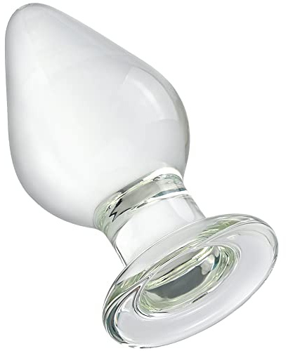 SXOVO Tapón anal de cristal, 7,34 cm, dilatador anal grande, juguete sexual SM, consolador para hombres y mujeres con color transparente