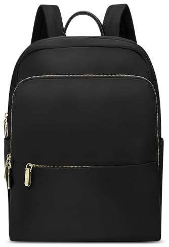 DIRRONA Ryggsäck Dam Mode Casual Business Ryggsäck Stor kapacitet Arbetsskolväska Vattentät reseaxelväska 14-tums Laptop Nylon Damryggsäck