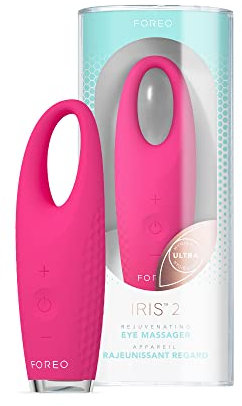 FOREO IRIS 2, massaggiatore per contorno occhi antirughe, Per occhiaie, gonfiore e borse agli occhi, Strumento per linfodrenaggio, Silicone ultraigienico, Garanzia di 2 anni, Fuchsia
