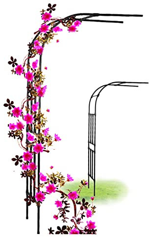 Demi-Arche À Rosiers, Jardin Archway, Tuyau enduit de plastique PE facile à escalader en métal demi-arche décoration de jardin extérieur résistant aux intempéries ( Color : Nero , Size : 120x240x40cm