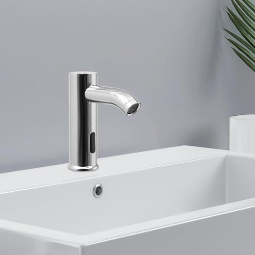KEESUNG Automatisk sensorkran, infraröd sensorkran sensorblandare kontaktlös vattenfallskran infraröd automatisk sensor beslag tvättställ armaturer med sensor för kök, badrum
