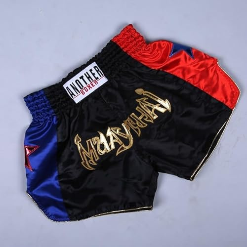Short de Muay Thai, MMA, arts martiaux, lutte, kickboxing, combat, gym, entraînement pour hommes et femmes, équipement de vêtements pour hommes et femmes (M, noir)