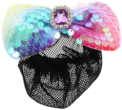 FRCOLOR Ballett-haarnetz Für Mädchen Duttabdeckung Mit Pailletten-design Haarabdeckung Für Tanz Duttnetz Für Hochsteckfrisuren Haarnetz Für Ballettaufführungen
