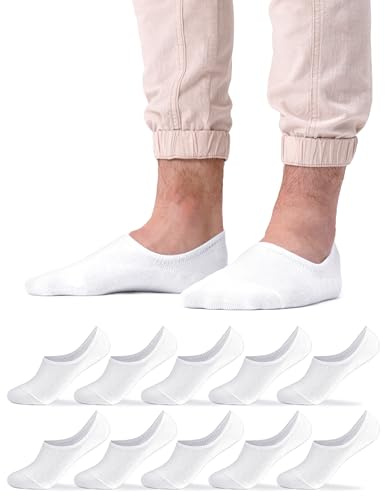 Occulto osynliga strumpor män 10 pack (modell: Strolch) Vit 43-46