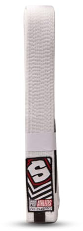 SHARK BOXING Cinturón Blanco BJJ, Cinturón Jiu Jitsu | El complemento perfecto para tu Kimono de Jiu Jitsu (Blanco, A4)