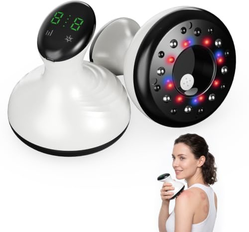 Aparato Masaje Anti Celulítico, Ventosas Eléctricas Vacío Drenaje Linfático | Ventosas eléctricas reafirmantes de piel, masaje corporal Gua Sha anticelulítico, 9 niveles de intensidad regulables
