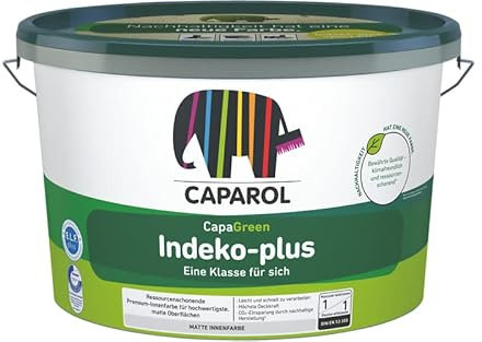 Indeko Plus 12,5L Weiß DOPPELT DECKENDE Innenfarbe Dispersionsfarbe weiss