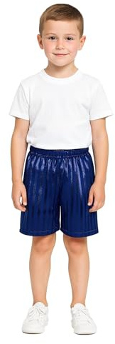 A2Z 4 Kids Flickor Pojkar Skugga Rand PE Shorts Sport Fotboll Gym Skola - Shadow Shorts Navy 2-3.