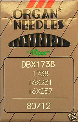 Organ Industrielle Maschinennadeln, 16 x 231 DBX1 1738, 25,4 cm (80/12)