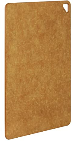 Tabla de corte de fibra de madera rectangular grande, 37 cm x 27,5 cm, grosor de 6 mm
