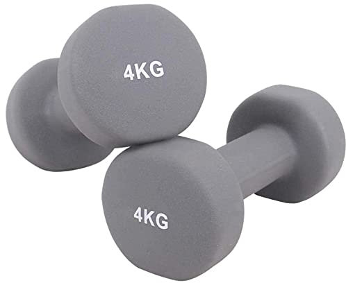yl Hanteln Neoprenbeschichtete Hantel 4 Kg Krafttraining Gewichtssatz (2 Stk.) / gray / 4KG x 2