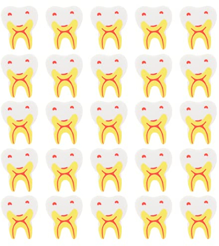 iplusmile 50Pcs Bleistift Radiergummis Kreative Zahn Geformt Puzzle Spielzeug Gummi Radiergummi für Schüler Klassenzimmer Zahnklinik Weihnachten Strumpf Stuffer
