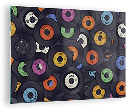 Moderne Impression sur Verre Plaques Vinyle Graphiques Image Tableau en Verre Decoration Murale 70x50cm Deco Cadre Salon Chambre Cuisine Horizontal Petit Tableaux Decoratifs Muraux Art GAA70x50-4185