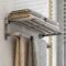 Towel Rails,Towel Holder with 2 Towel Bars wall mounted,Aluminum Bathroom Towel Rall Towel rack,Grey 60cm(24inch)