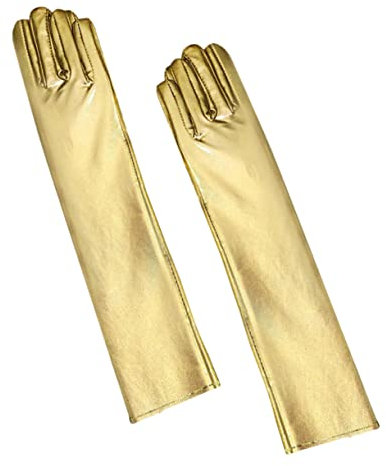 Toyvian Goldene Damen-handschuhe Für Kostümparty Kurze Schminkhandschuhe Aus Leichtem Tanzhandschuhe Für Cosplay Hochzeit Und Feierlichkeiten Ballhandschuhe