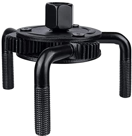 Bestgle Oil Filter Claw Wrench, Universal 3 Jaw 2 Ways Adjustable Round Oil Filter Remover Wrench, 65-130mm Diameter Oil Filter Pliers Remover Clamp Tool