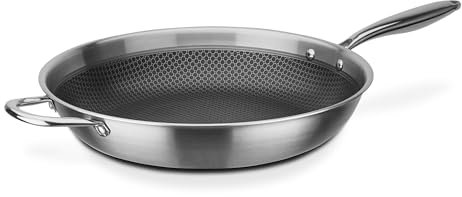 GSW 868549 Inoxxa Black, padella con contromanico e struttura a nido d'ape, diametro 36 cm