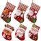 TAVADA Weihnachtsstrumpf,6 Stück Weihnachtssocken Süßigkeiten Geschenktüte,Nikolausstiefel zum Befüllen und Aufhängen für Weihnachtsdeko,Nikolaus Socke für Kinder Familien