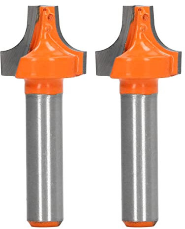 Set di Frese con Gambo, 2 Pezzi di Frese da 8 Mm con Gambo Tondo in Carburo di Tungsteno Per Smussare Gli Strumenti Per La Porta del Router Per Gli Appassionati della Lavorazione del Legno(8 * 19)