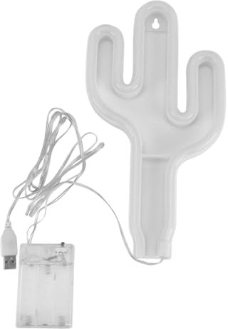 DOITOOL 1stück Cactus Neon Nachtlampe Tischlampe Im Kaktus-design Ohne Batterie Stilvolle Deko Für Zuhause Für Nachttisch Schlafzimmer Und Kreative Räume