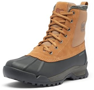 SOREL Men's Buxton Lite Waterproof Boot - Elk, Black - 13
