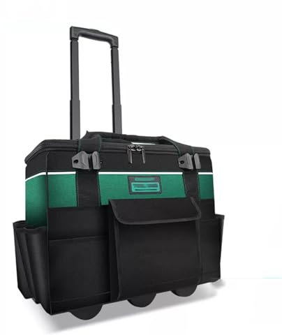 KHZKHC Rollbare Werkzeugtasche, Tiefer Werkzeugkasten Und Rolltasche, Organizer Für Elektriker-HVAC-Gartenwerkzeugtaschen, Extra Tiefe Aufbewahrung, Langlebig, Für Garage