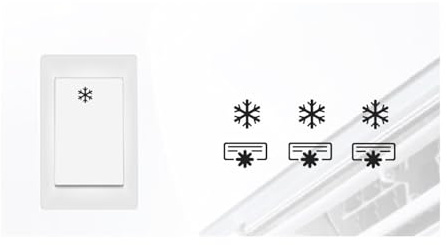 6 símbolos de aire acondicionado para pegar icono calcomanías calcomanías interruptor pegatinas (RPMs4/6)