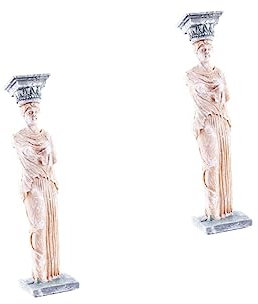 COLLBATH Lot De 2 Statues Daquarium en Résine Représentant Une Déesse Décoration Exquise pour La Maison Et Le Bureau