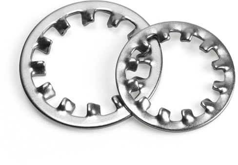 FOMGIIN 5 Pezzi M22 x 36mm Rondelle di Fissaggio con Dente Interno, Rondelle Seghettate in Acciaio Inossidabile 304, Rondella Interne di Bloccaggio Denti a Stella, Rondella di Sicurezza