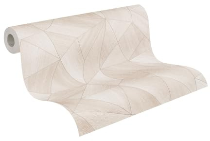 Livingwalls Daniel Hechter papier peint design - papier peint intissé résistant à l'aspect graphique - 10,05 m x 0,53 m - beige, crème, gris, argent, métallique - fabriqué en Allemagne - 361337