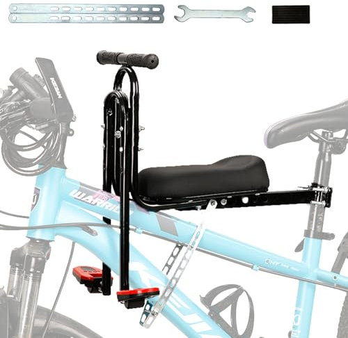 auvstar Kindersitz Fahrrad Vorne,Mountainbike Kindersitz,Kinder Fahrradsitz mit Pedalen,Fahrradsitz Kinder Vorne,Kinderfahrradsitz für Mountainbikes,Cityräder,Falträder (3-6Jahre alt)