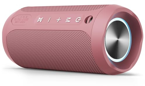EDUPLINK Bluetooth Speaker, Portable Wireless Speakers, Waterproof IPX7 Speaker, Music Box,TWS Pairing Stereo, Long Playtime for Girl, Maiden, Woman, Girlfriend，Home, Travel, Pink