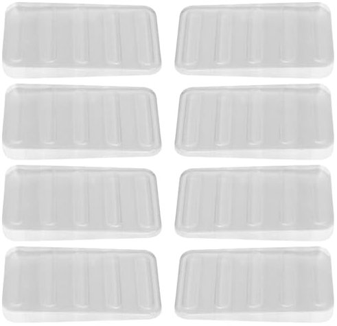 SHYSBV 8 Stück Möbelausgleichskeile aus Gummi/Kunststoff - Selbstklebende Nivellierkeile für Tische, Kommoden & Toiletten | Rutschfester Türstopper & Türkeil (Schwarz)