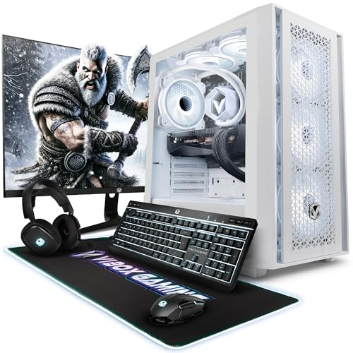 Vibox IX-531 PC Gaming Completo • Monitor 27 • AMD Ryzen 7 9800X3D 8 Cores • Nvidia RTX 5090 32GB • 32GB RAM • 2TB NVMe SSD • Windows 11 • WiFi 6 + Bluetooth 5.4 • Blanc