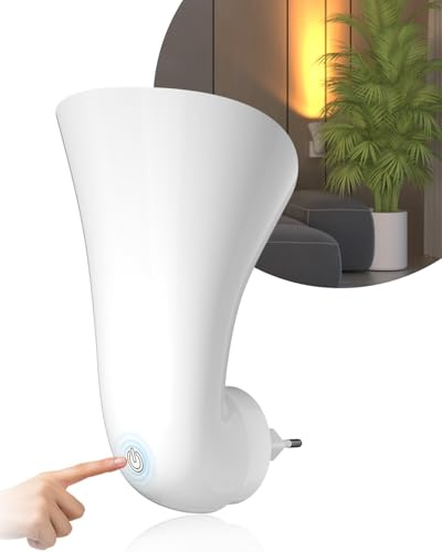 BrightArk GU10 Faretto Applique Con interruttore a Sfioramento, Plug in Wall Light Uplighters Lampade da Parete Interne per Soggiorno Ingresso Camera da letto (Lampadina non Inclusa)