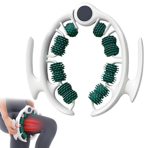 LORESJOY Masseur Anti Cellulite, Rouleau de Massage Anti-cellulite 360°Rouleau de Cellulite, Rouleau de Massage Musculaire des Jambes pour Jambes, Cuisses et Fesses, Palper-Rouler (Vert)